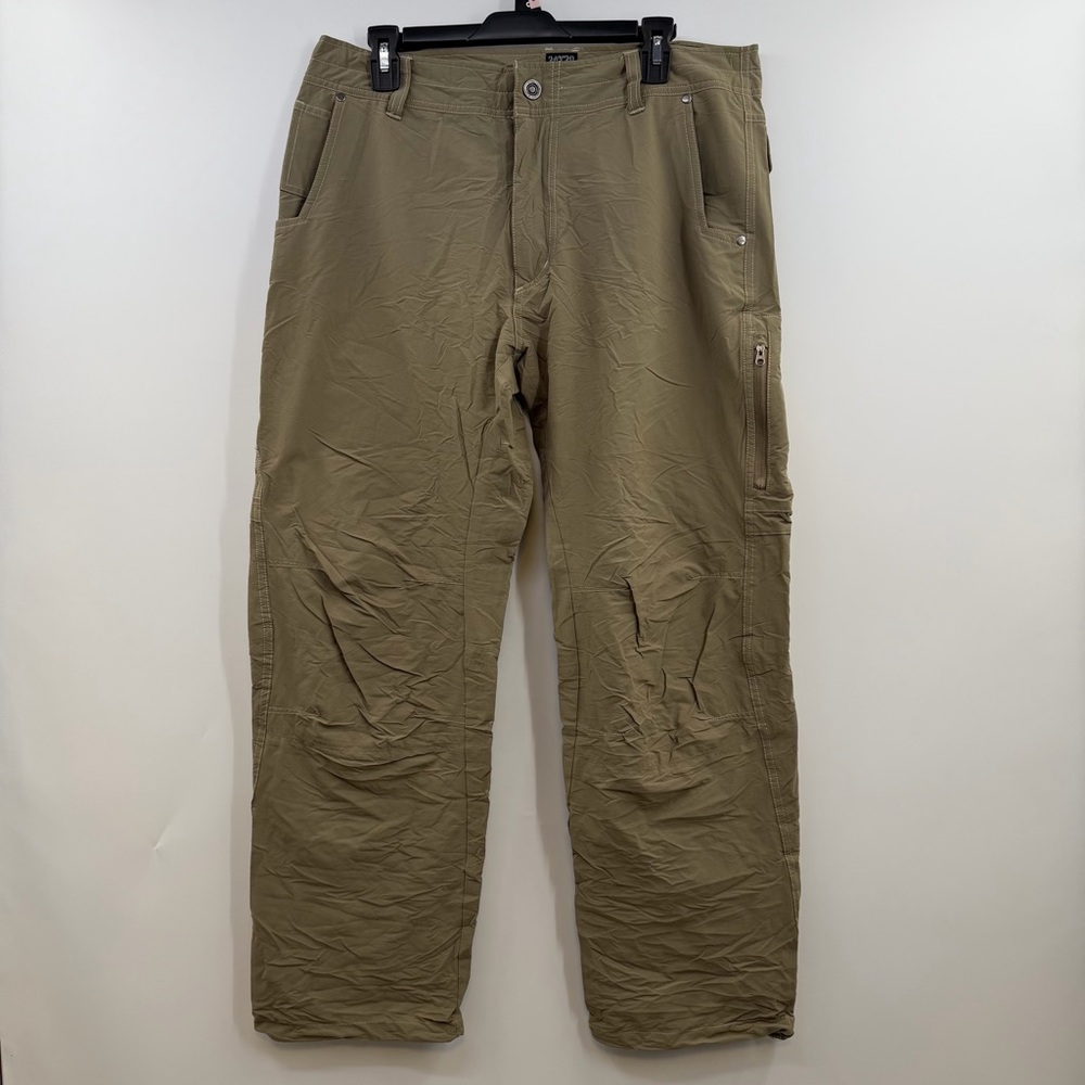 Kuhl Cargo Hiking Pants Men’s 34x30 Khaki Water Resistant Trail Outdoor